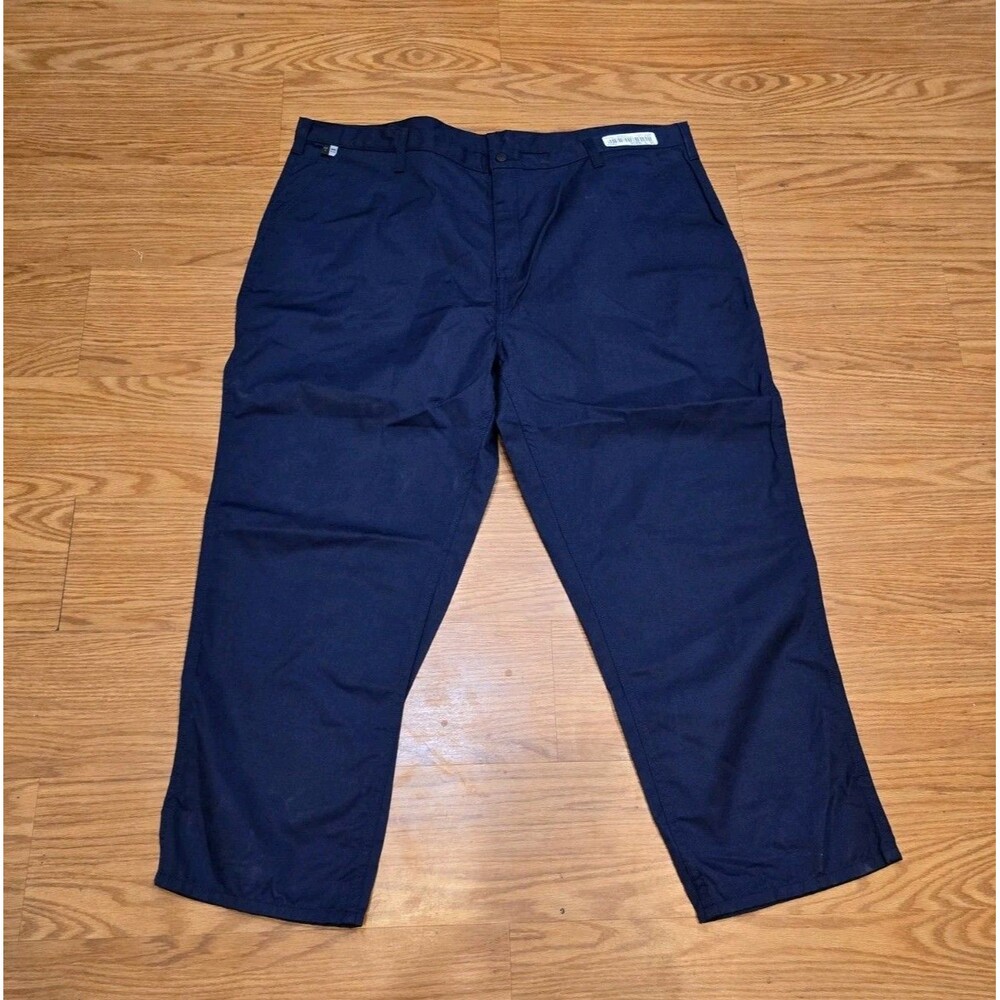 Carhartt FR Mens Washed Duck Work Dungaree Flame Resistant Navy Blue Pants 46x30
